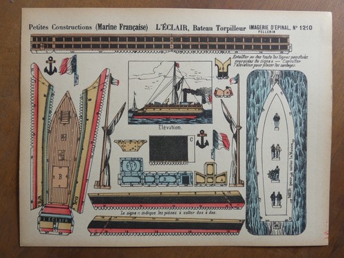 Maquette papier bateau eclair - maquette,
