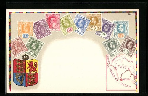 Carte postale timbres - , de