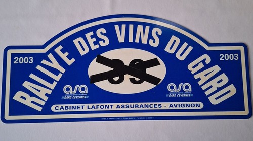 Plaque rallye des - plaque,