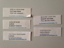 LOT ETIQUETTES VINTAGE JUKE BOX SPECIAL BLACKDEN ENTERPRISES LTD.