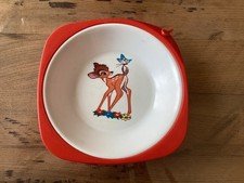 Assiette Chauffante Pour Bébé En Matière Plastique Avec Dessin Bamby