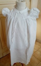 Ancienne robe de baptême avec bonnet assorti