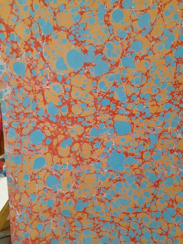 Papier marbré cuve de - marbré, la