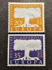 TIMBRE SARRE EUROPA N°384/385