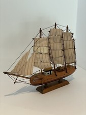 Maquette Bateau A Voile Bois Ancienne