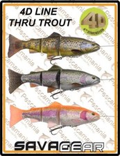 Savage Gear "4D TROUT LINE THRU SWIM BAIT" 20cm 98gr Leurres spinning brochet