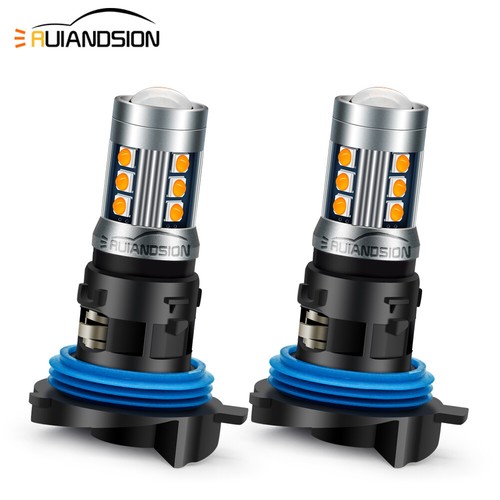 2pcs jaune ambré hp24w led - jaune,