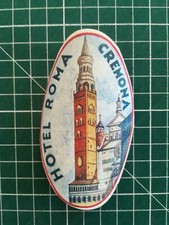 Flyer carte hôtel Roma circa 1960 Cremona Italie