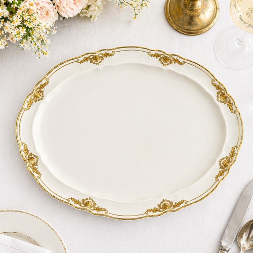 Grand plat ovale porcelaine - grand,