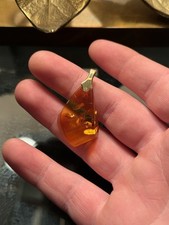 Pendentif Or 18K  & Ambre & Bijoux