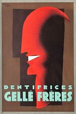 JEAN CARLU affiche DENTIFRICES GELLÉ FRÈRES 1980