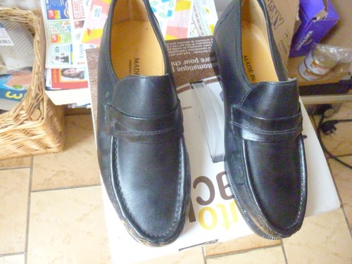 Mocassins italien cuir noir - ,