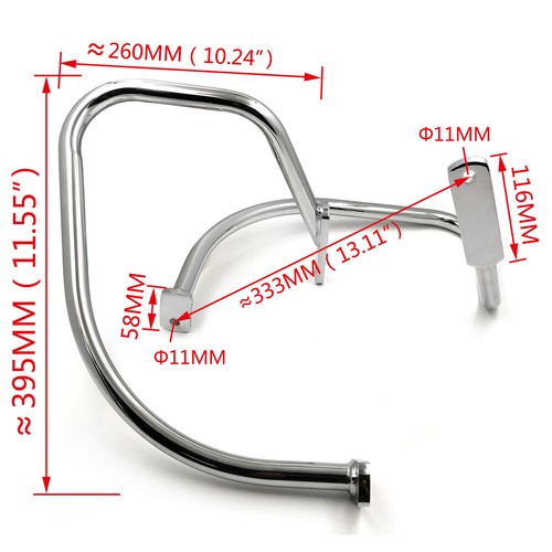 Chrome sacoche protection rail - chrome,