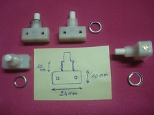 Interrupteur à poussoir (1) écrou ACIER,  bornes à vis, lampe de chevet switch