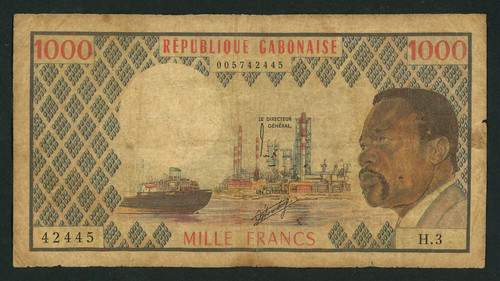 Gabon 1000 francs 1974 - ,