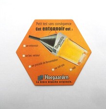 Sous bock  bière Hoegaarden entonnoir  Danemark