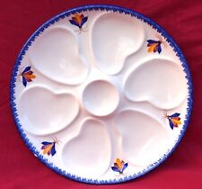 HB QUIMPER Advertising Oyster Plate Letty Farm Hand Painted Faience