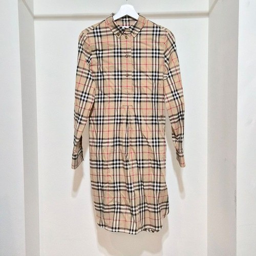 Burberry robe chemise check - robe, en