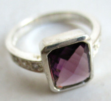 Magnifique bague en argent et améthyste antique jewelry sterling ring