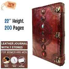Carnet journal intime en cuir géant fait main chakra vintage pour femmes/homm...