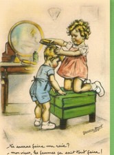 Germaine bouret carte - carte, postale
