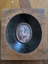 Miniature portrait Marie Antoinette à la rose d'après Vigée Le Brun signé Alex