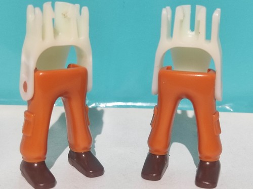 Playmobil jambes oranges - x2,