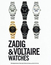 Publicité Advertising 108  2011   montres Zadig & Voltaire