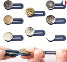 8 Pcs Extension de Bouton pour Jeans Pantalons, Rallonges de Taille élastiques, 