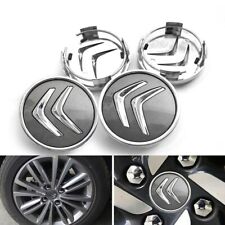 4x 60mm Pour CITROEN LOGO Gris EMBLÈME Insigne Cache moyeu jante Centre de roue