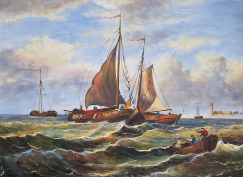 Tableau peinture bateaux - bateaux, mer