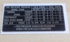 SUZUKI T500 K "TIRE INFO"