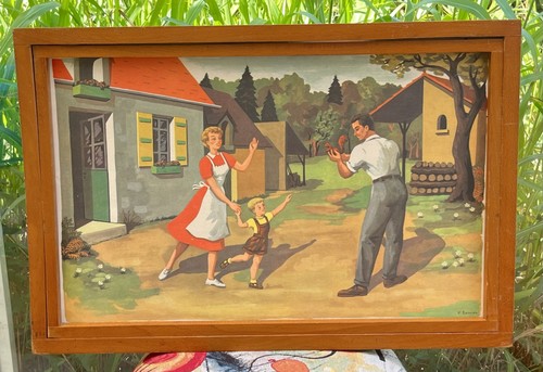 Ancien affiche scolaire - affiche,