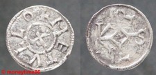 Carolingienne, Superbe obole au monogramme de Charles le chauve pour Melle