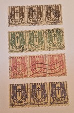 12 timbres Armoiries CROIX DE LORRAINE  de 1945 Oblitérés