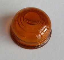 Cabochon verre feu orange