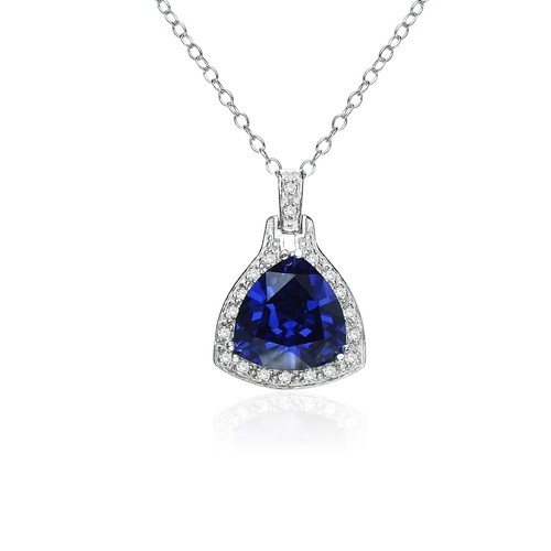 Argent sterling bleu - sterling, zircone