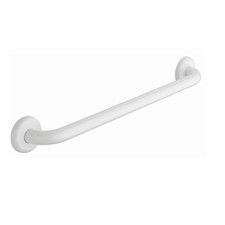 BARRE D'APPUI ACIER SÉCURITÉ BAIGNOIRE POIGNÉE VERNIE BLANC 60 CM CABINE DOUCHE