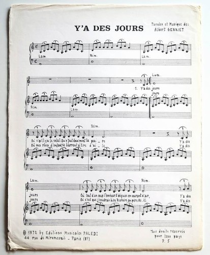 Partition vintage sheet music