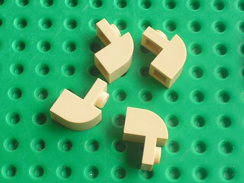 Tan brick curved 6091 lego - tan,