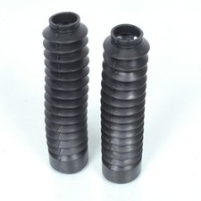 Paire de soufflet de fourche noir Ø26x41x195mm pour moto cyclomoteur cyclo