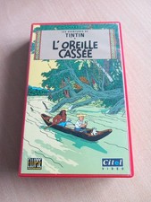 CASSETTE VIDEO VHS DESSIN ANIME TINTIN l oreille cassee  herge  citel 