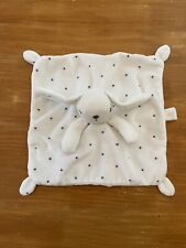 0/ Doudou Lapin Simba Toys Nicotoy  - Blanc étoile gris attache tétine Plat Gris