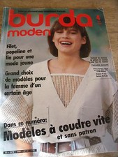MAGAZINE BURDA MODEN  FILET POPELINE ET LIN POUR UNE MODE JEUNE    04/1984