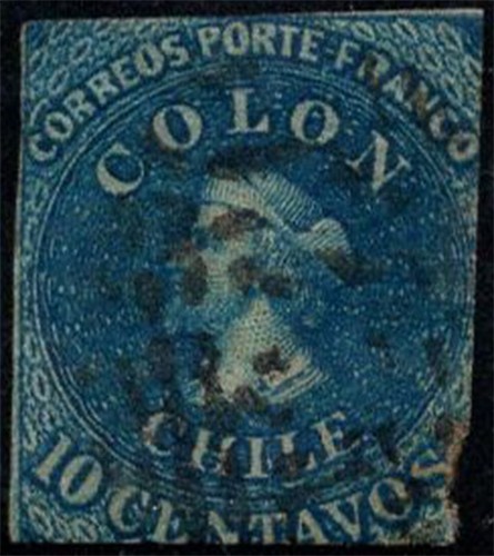 Chili 1853 oblitéré - 1853-67,