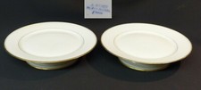 AA 1850 élégante paire assiette montée porcelaine fine vieux Paris A BEJOT chic