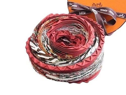 Hermes pleated scarf carre - hermes,
