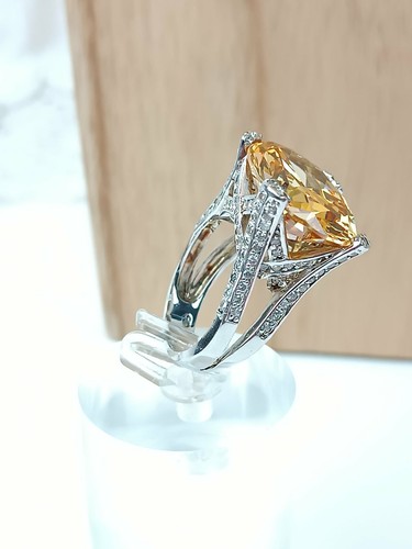 Bague cocktail argent - t,