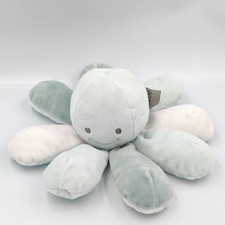 Doudou pieuvre poulpe bleu
