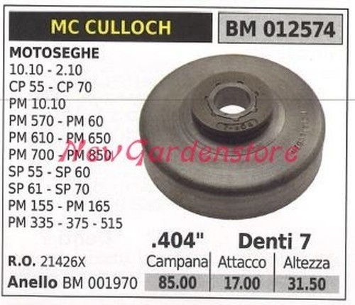 Pignon culloch moteur scie - pignon,